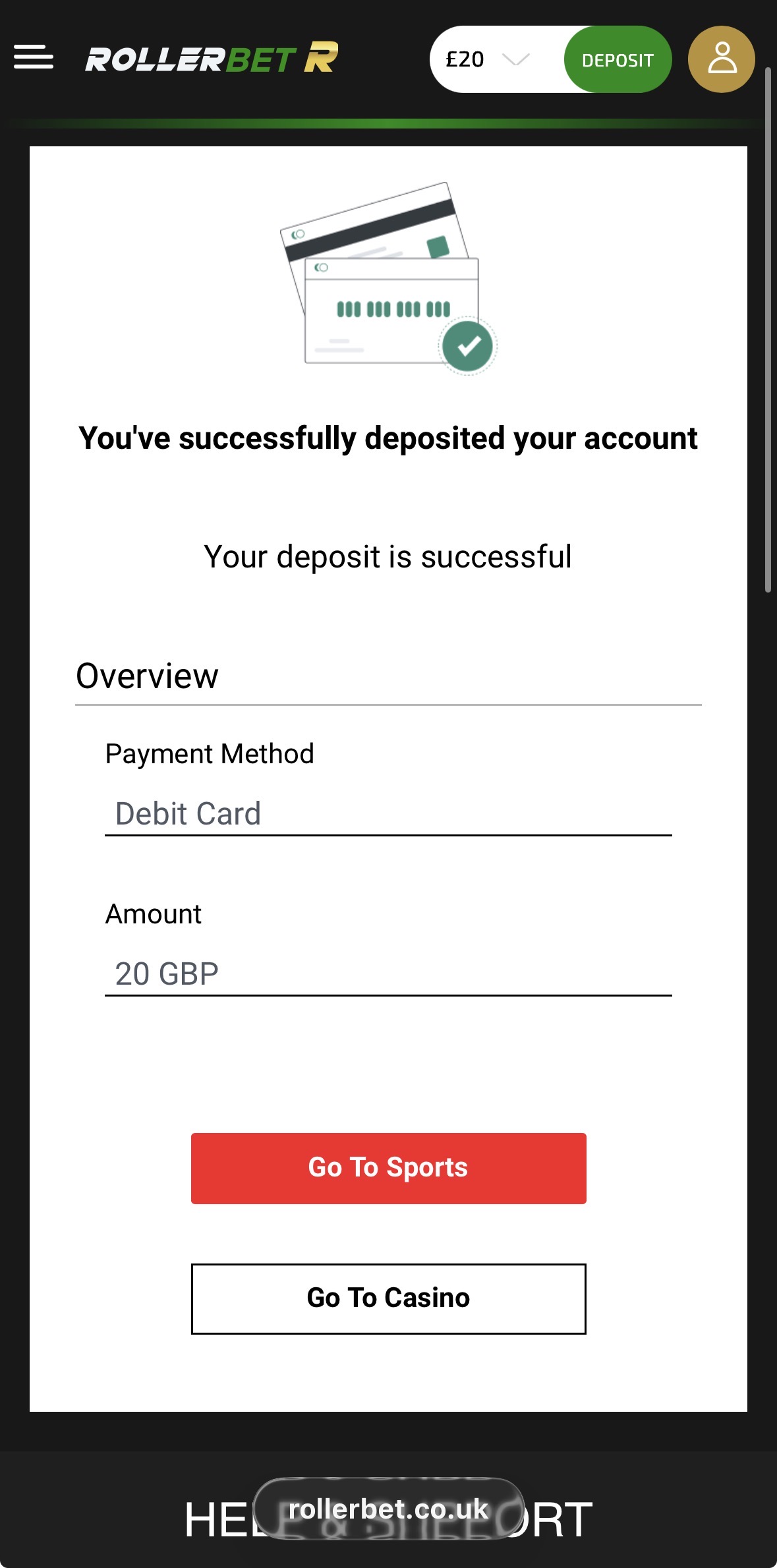 Rollerbet Deposit 5