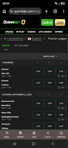 QuinnBet football