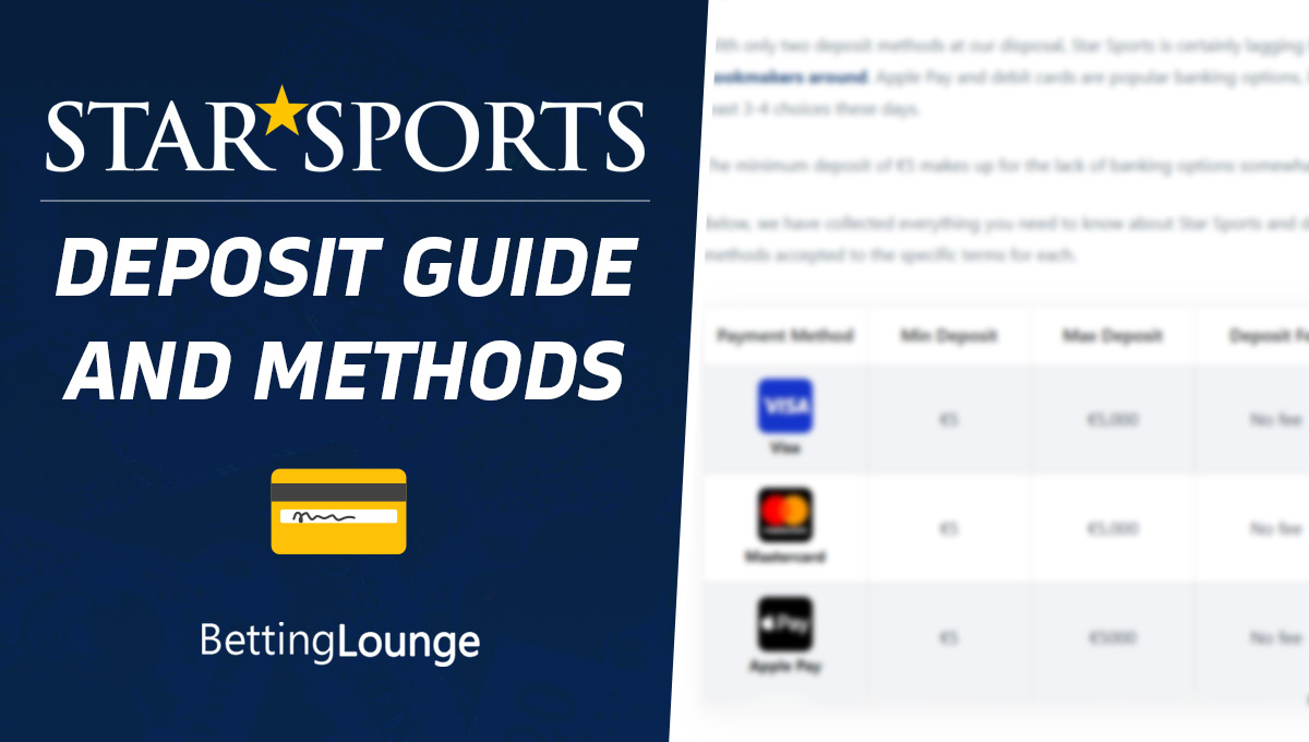 StarSports Ireland deposits