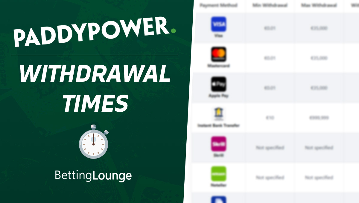 Paddy Power withdrawals Ireland
