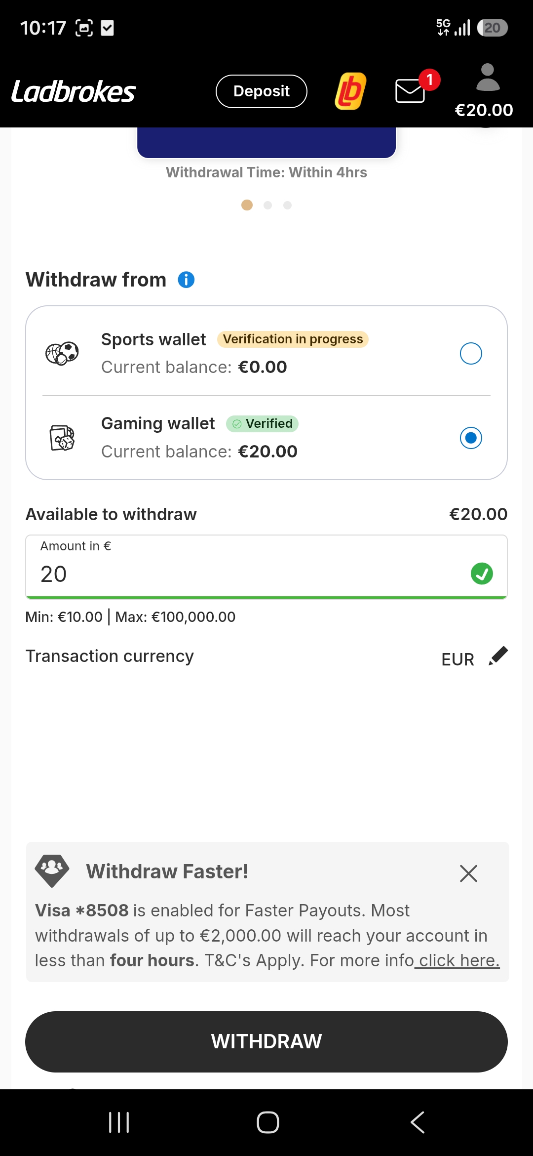 Ladbrokes withdrawal 4