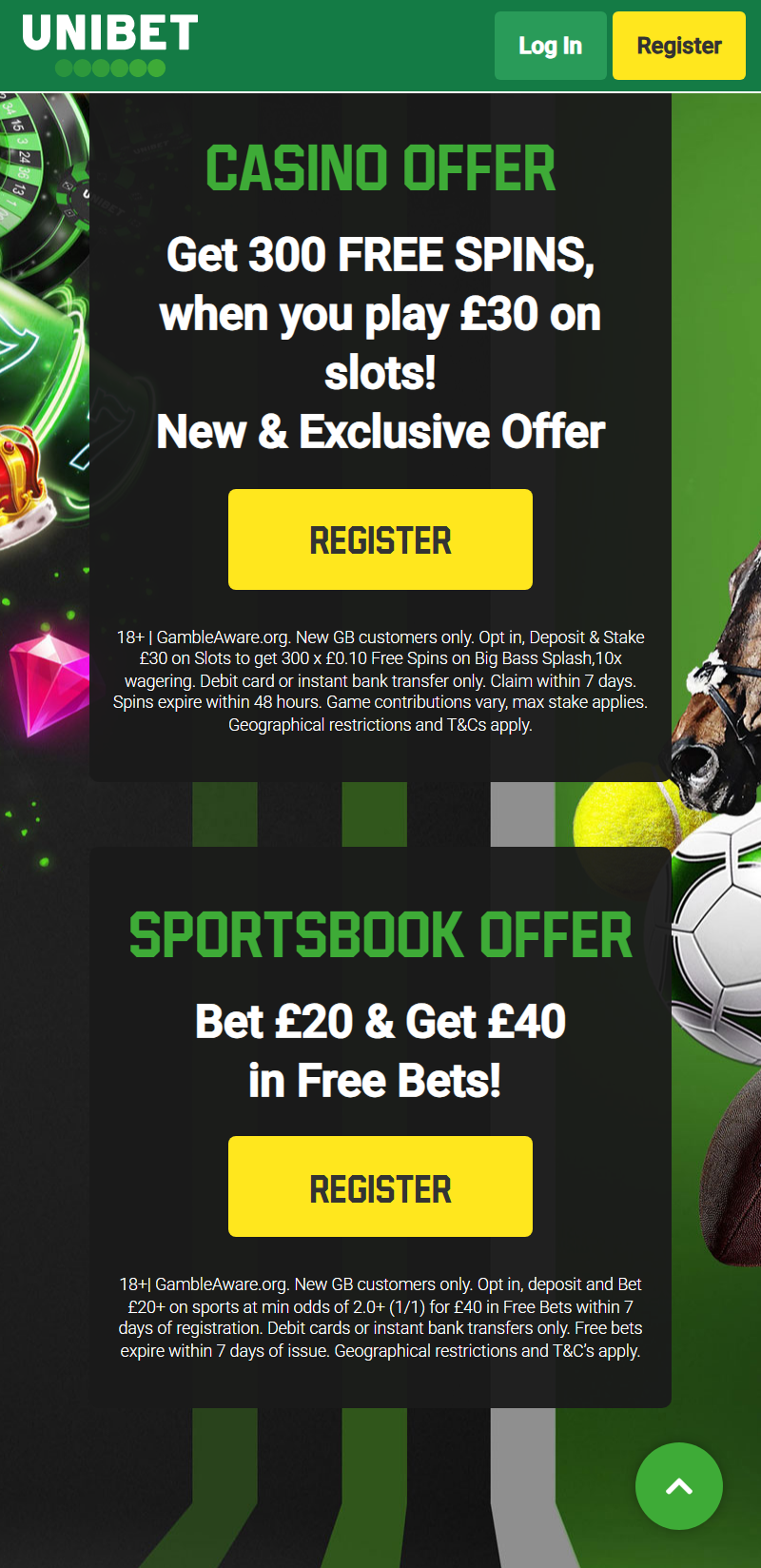 Unibet welcome offers UK