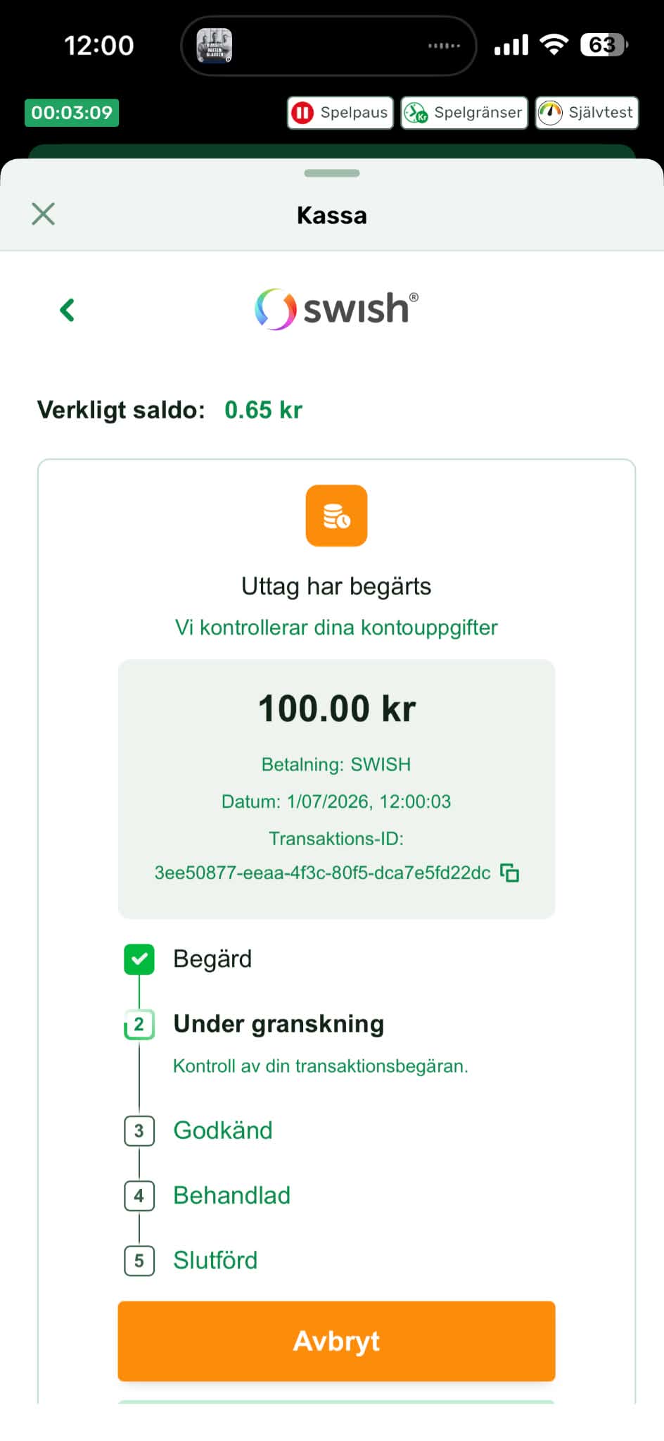 Uttag - CampoBet