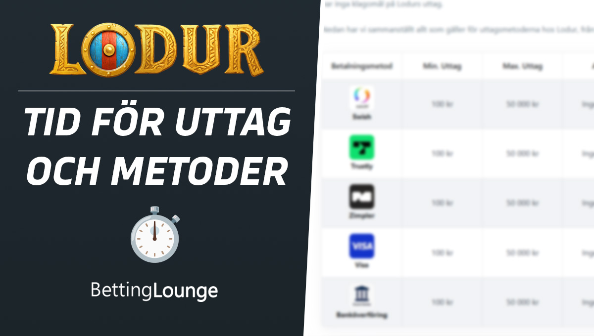 Lodur uttagstid