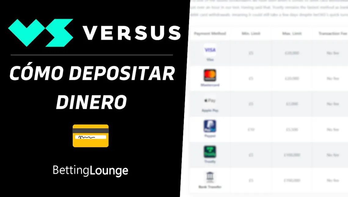 Versus como depositar