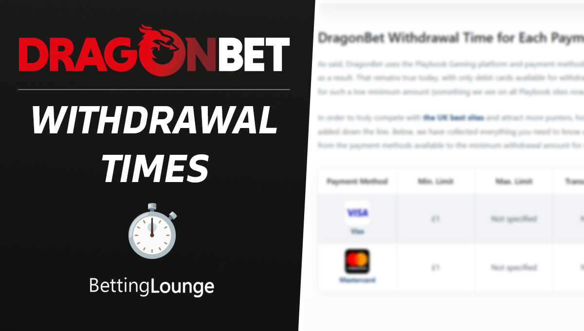 DragonBet withdrawal time
