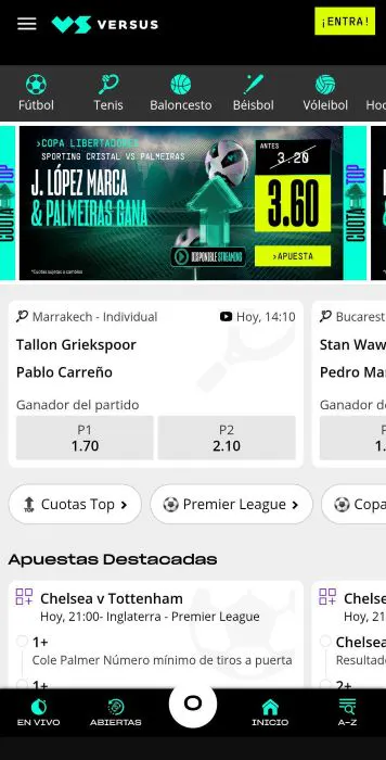 Versus registrarse 1