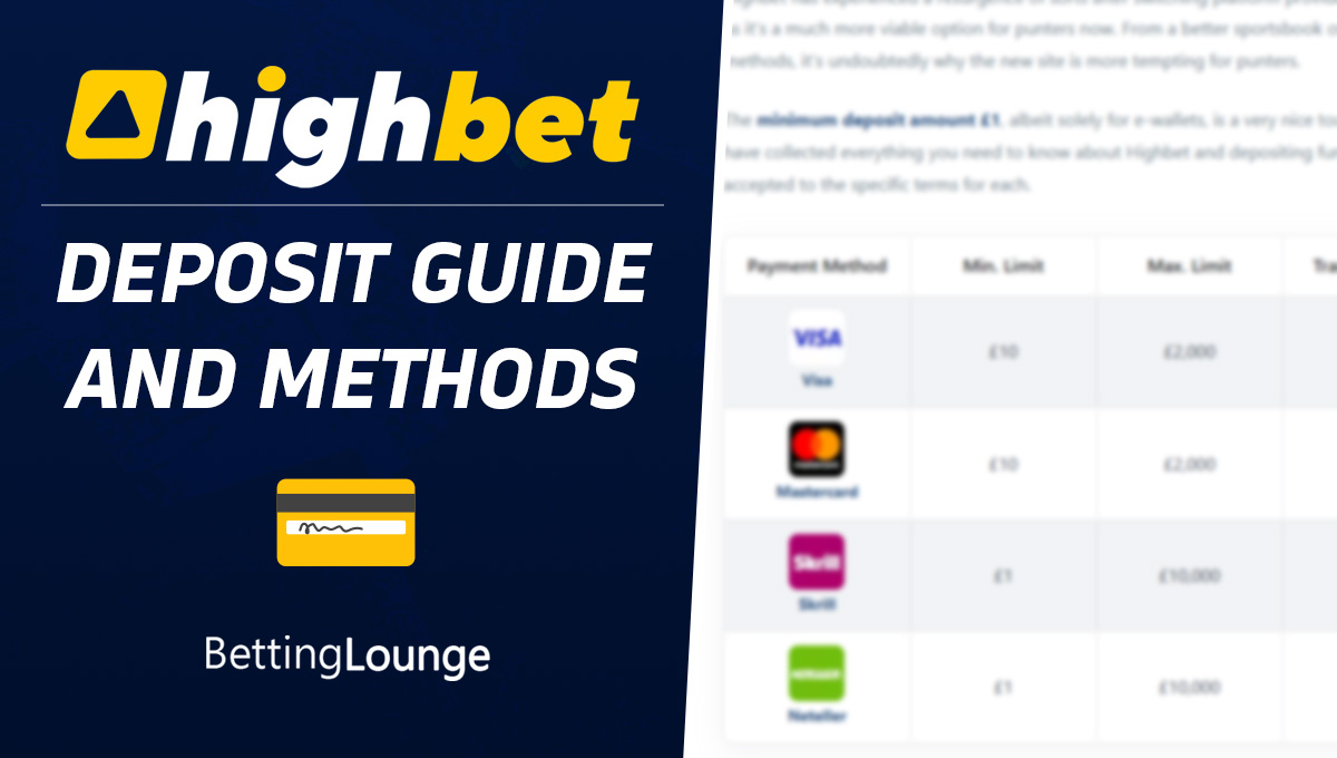 Highbet deposit guide and methods