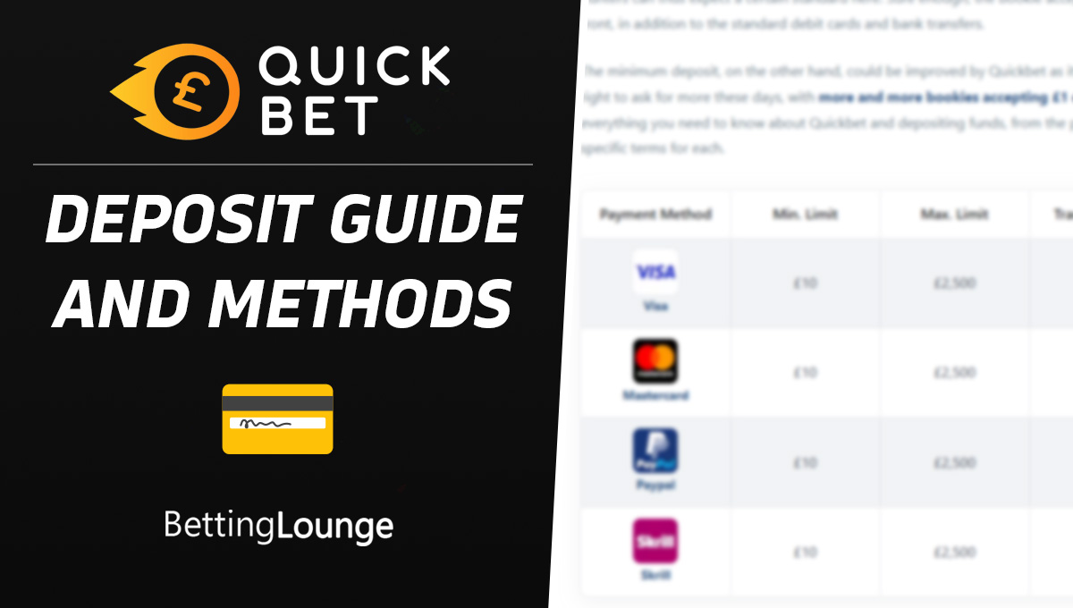 Quickbet deposit guide and methods