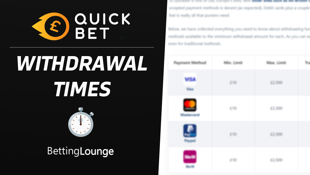 Quickbet withdrawal time