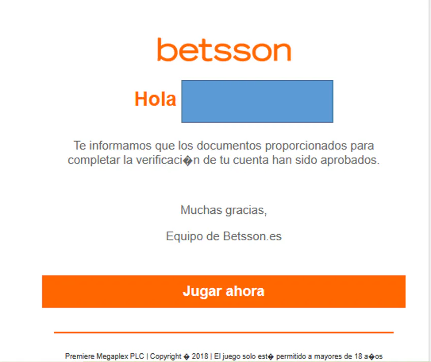 betsson verificacion aprobada
