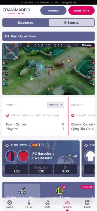 casino gran madrid online esports