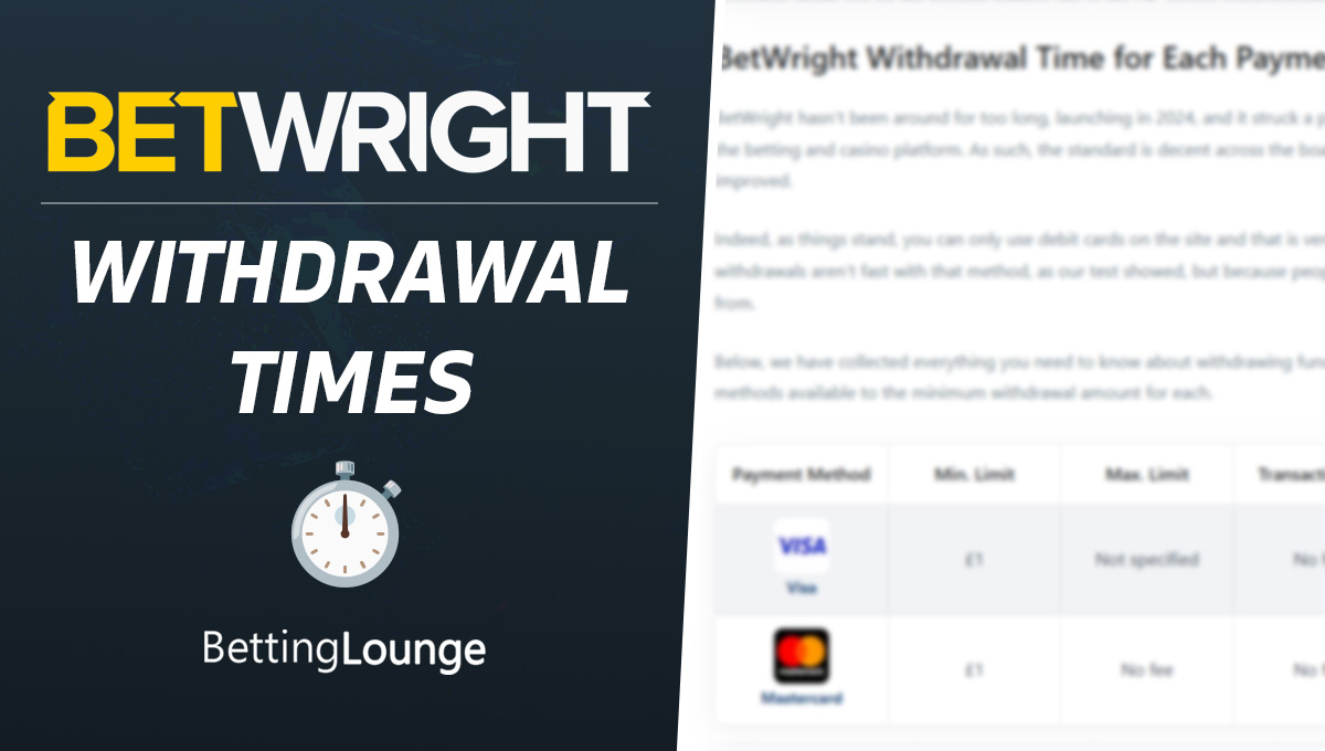 BetWright withdrawal times