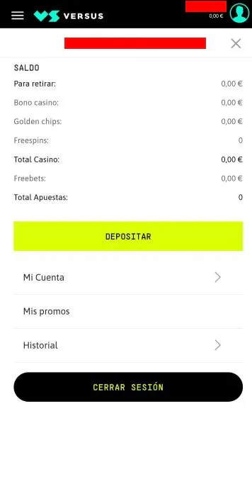 Versus como depositar 2