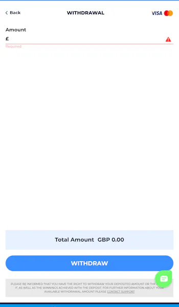 BetNero Withdrawal Amount