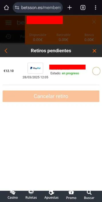 Betsson retirar 4