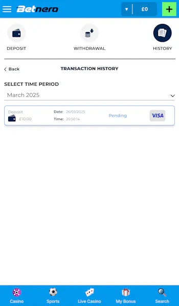 Deposit Process - History