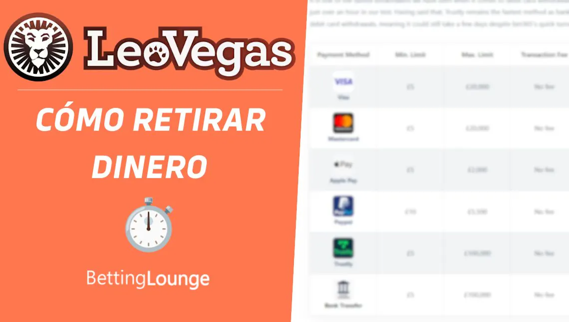LeoVegas como retirar dinero
