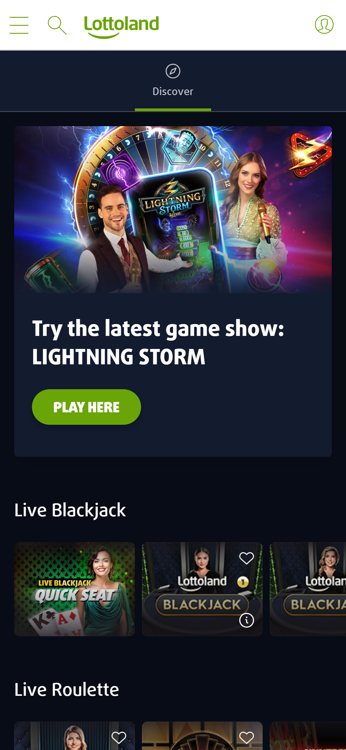 Lottoland live casino