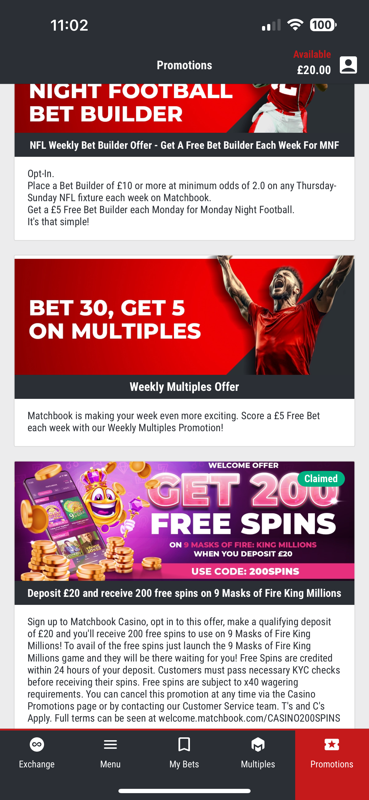 Matchbook Wrong Promo