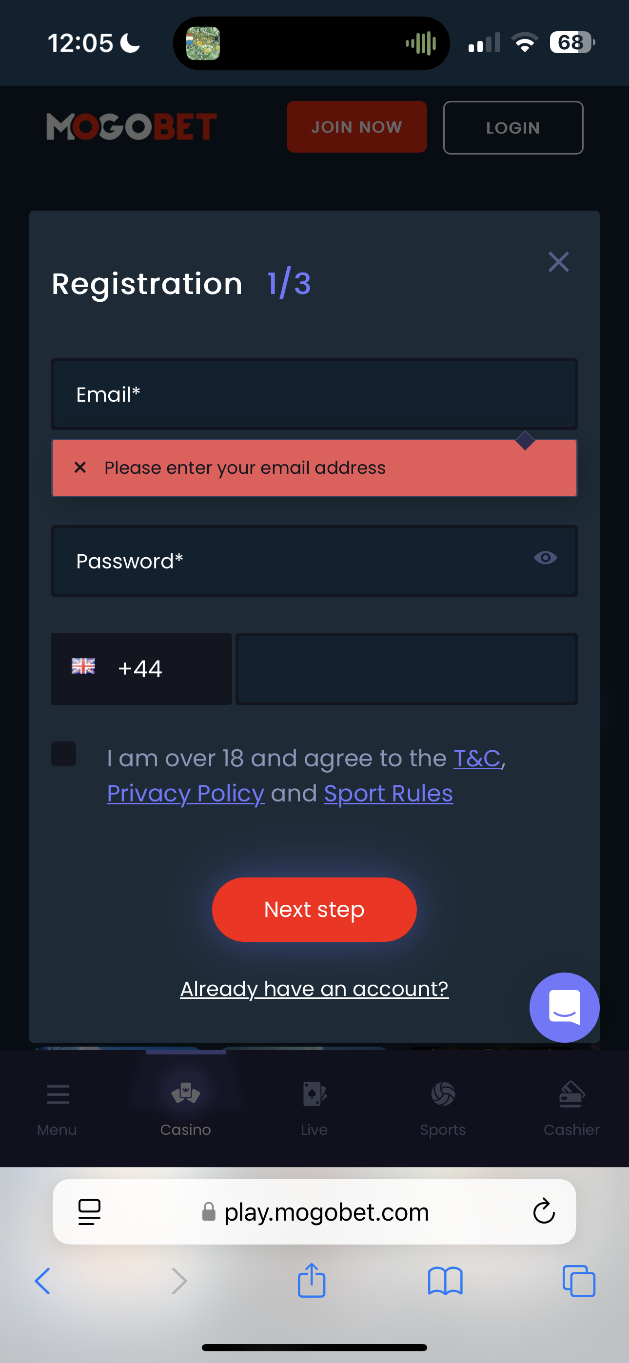 MogoBet Sign Up 2