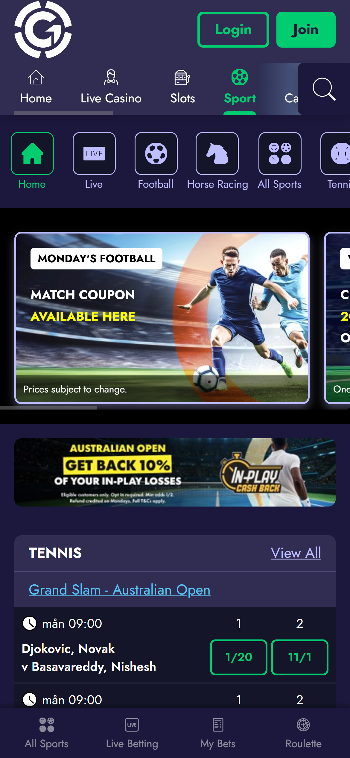 Grosvenor sportsbook