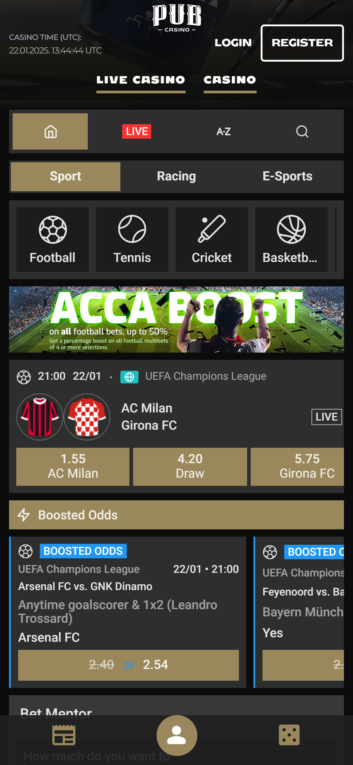 Pub Casino Sportsbook