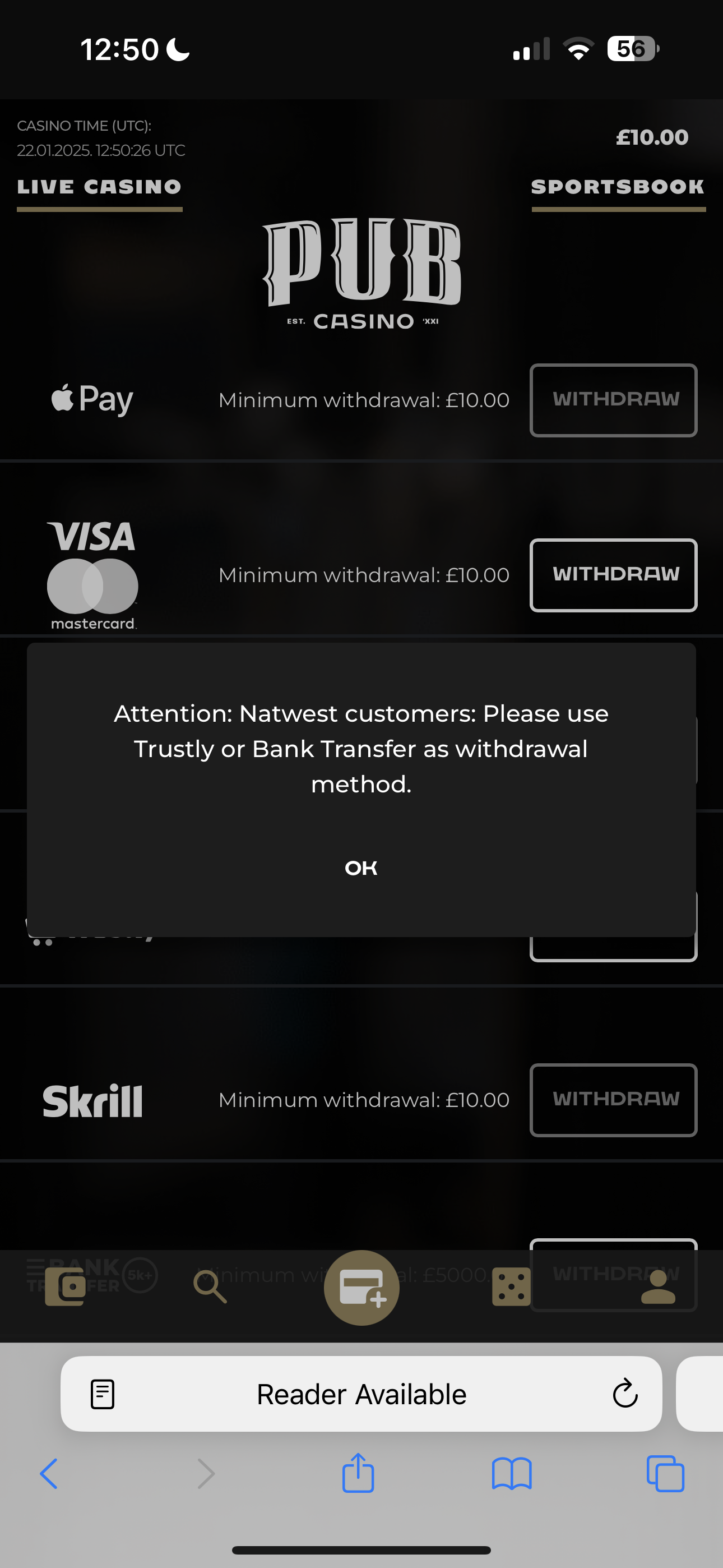 Pub Casino Withdrawal 2