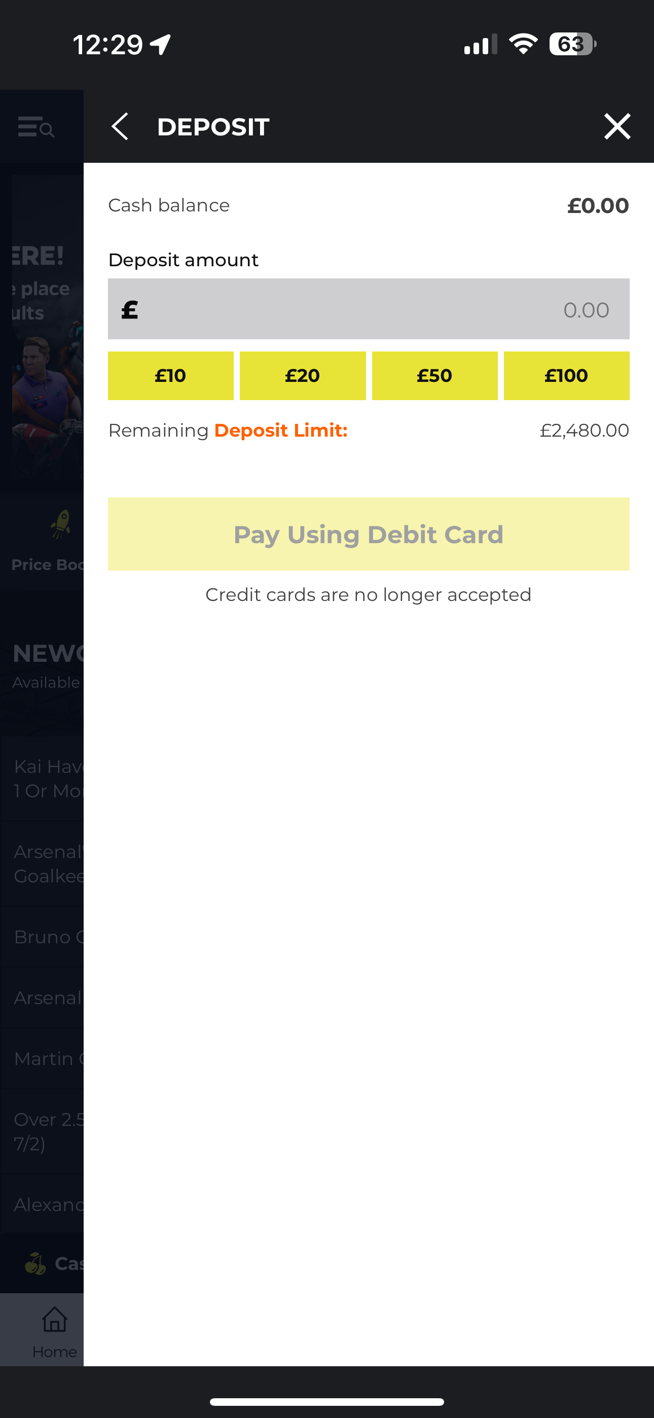 NRG Bet Deposit 2