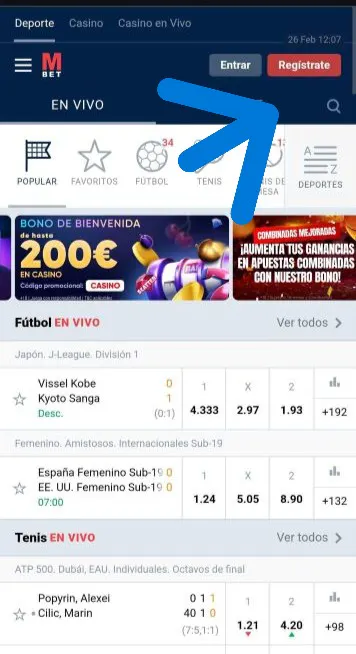 Marathonbet registrarse