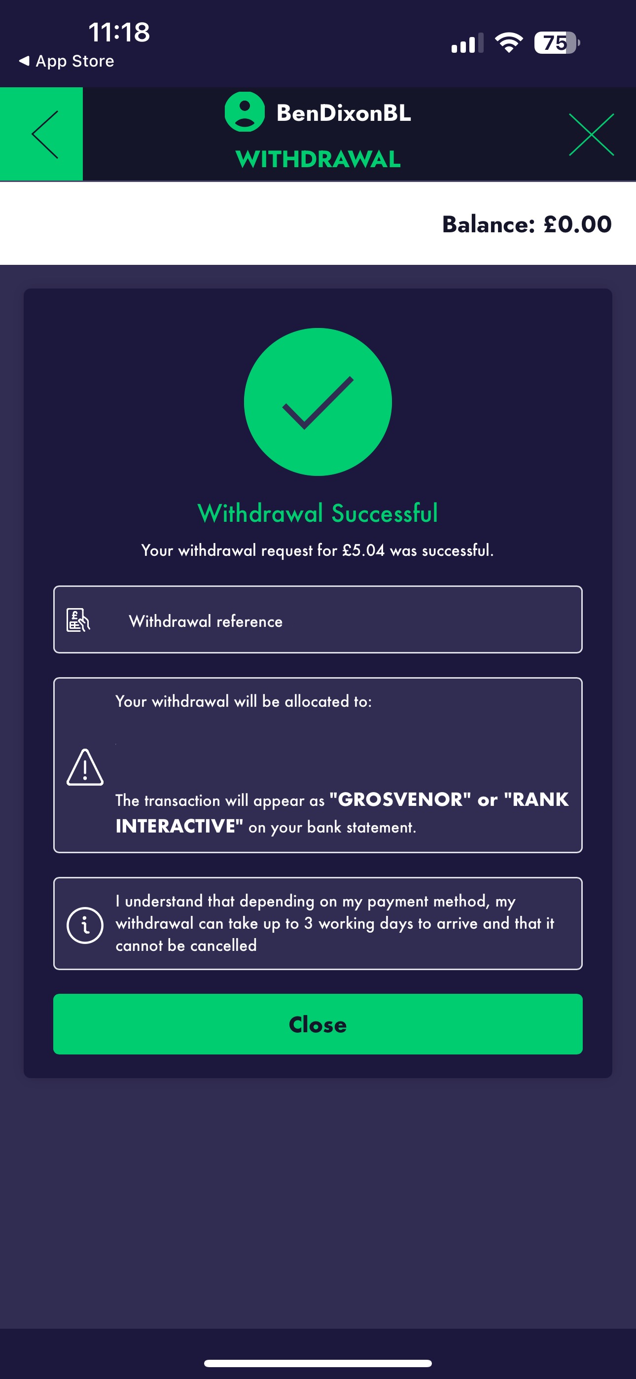Grosvenor Withdrawal  4