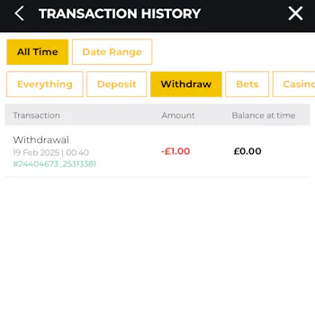 PricedUp Transaction Withdrawal