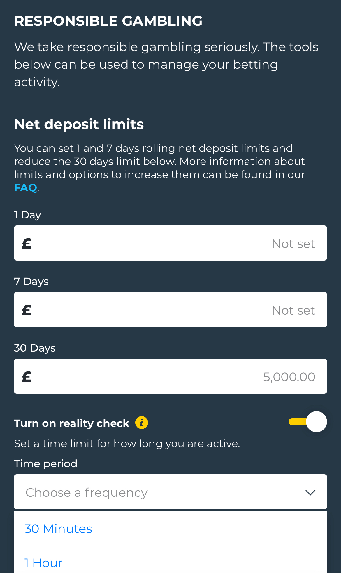 BetWright Safer Gambling Sign Up