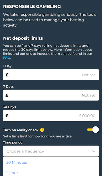 BetWright Safer Gambling Sign Up