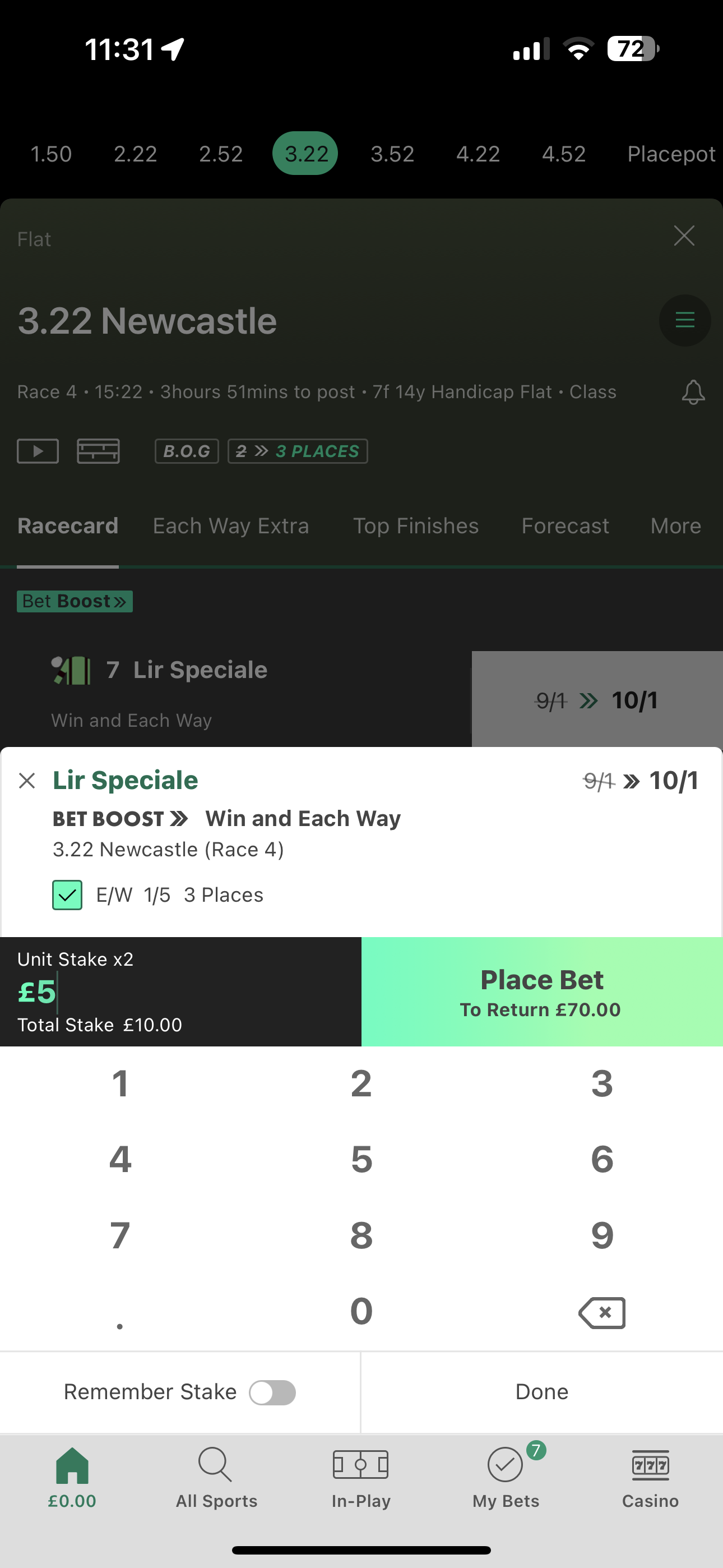 Bet365 Each Way 3