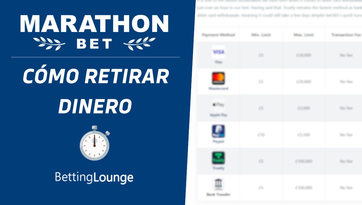 Marathonbet como retirar dinero