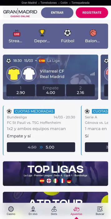 Casino Gran Madrid Online apuestas deportivas
