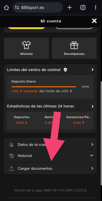 888sport verificar cuenta