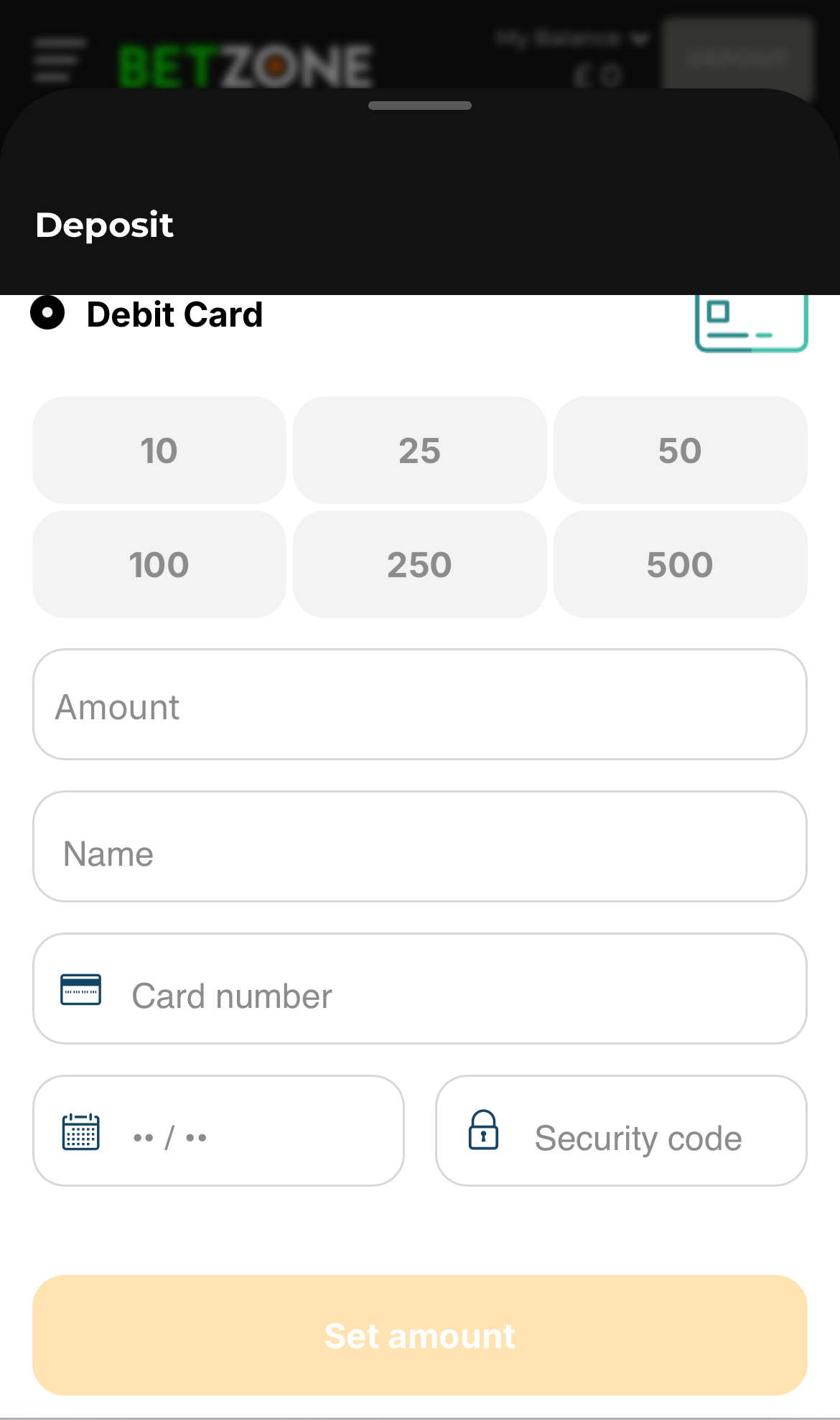 Betzone Deposit Selection