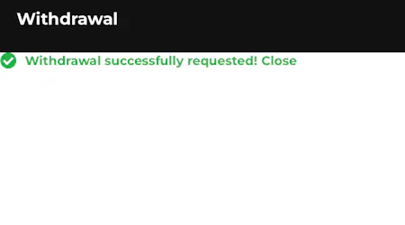 Withdrawal Confirmation