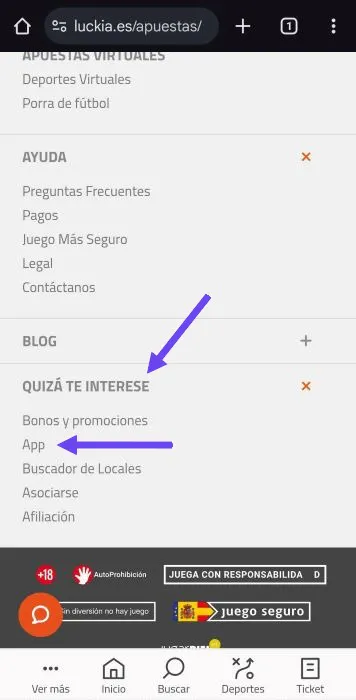 Luckia app