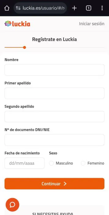 Luckia registrarse