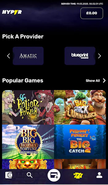 Hyper Sport Deposit Process Step 1