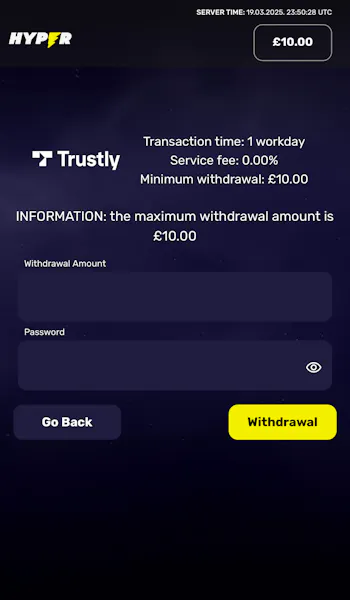 Hyper Sport Withdrawal Step 3