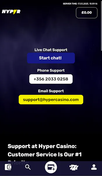 Hyper Sport Customer Support