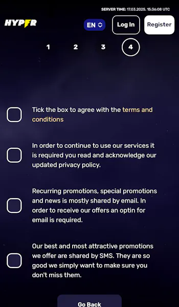 Hyper Sport Terms & Conditions