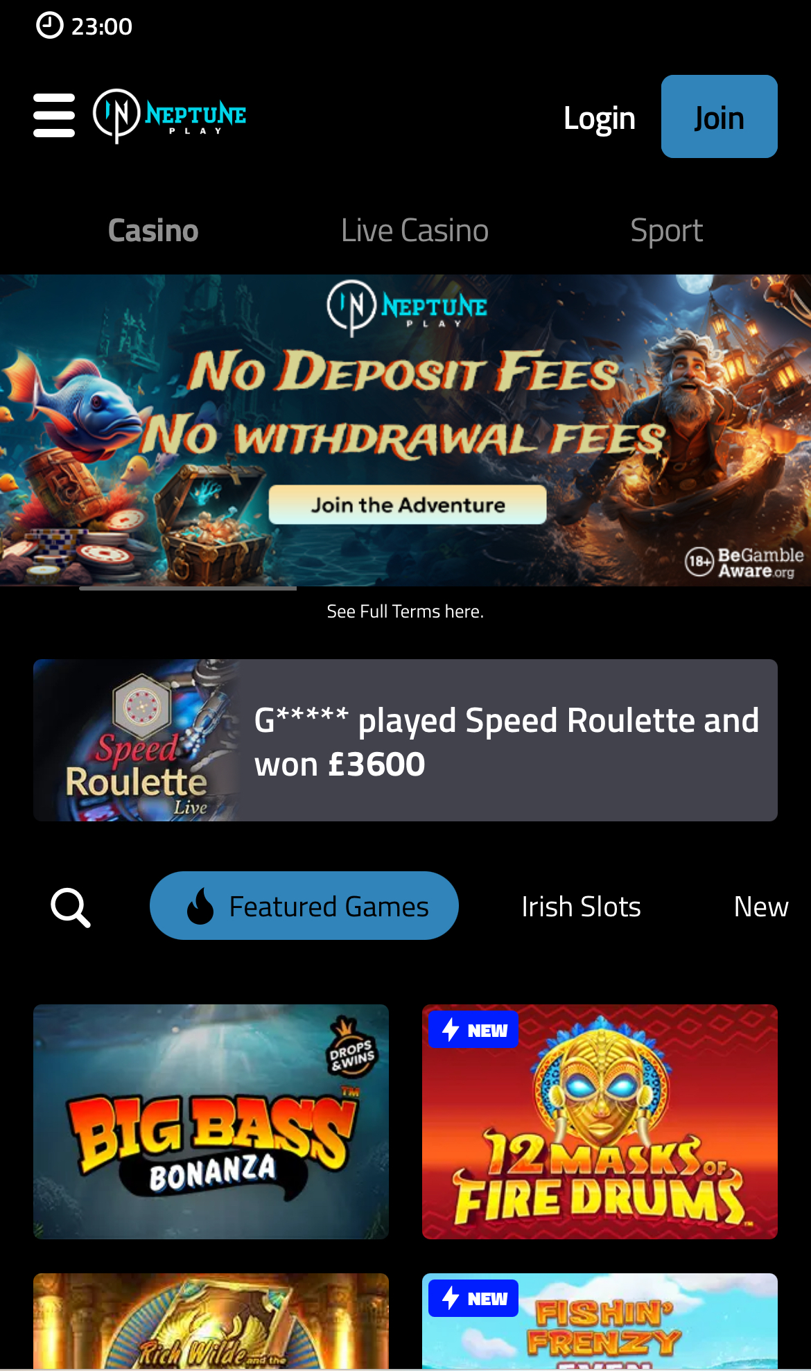 Neptune Play Sign Up Process