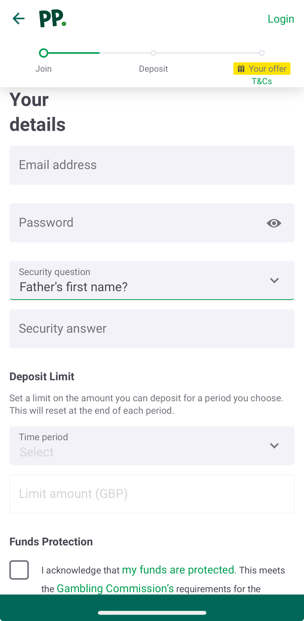 Paddy Power App - Security