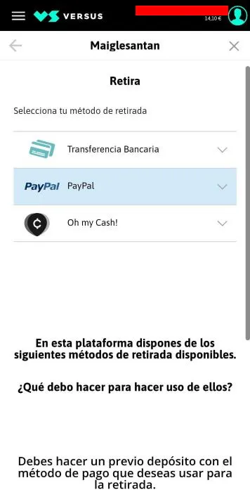 Versus retirar 3