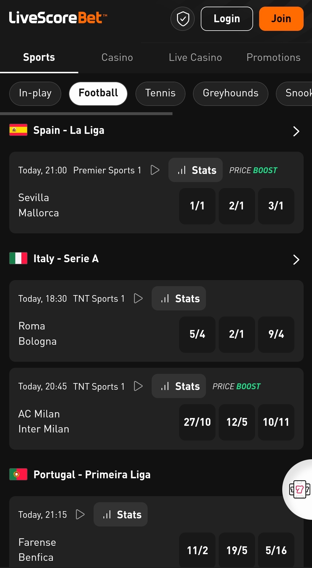 LiveScore Bet Streaming